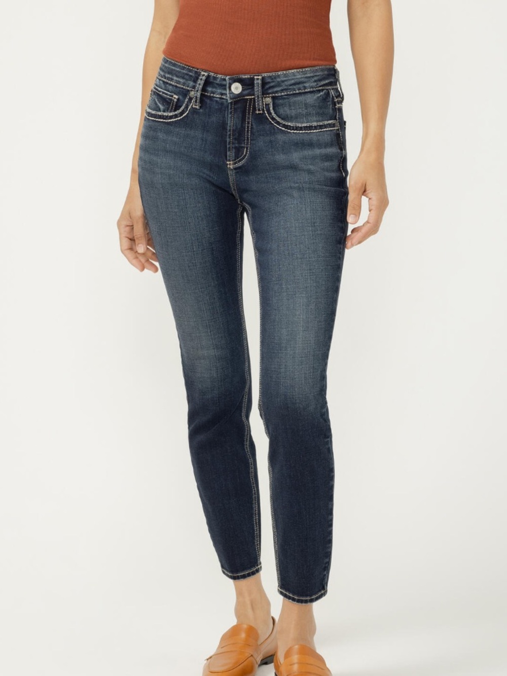 Silver Suki Mid Pencil Skinny Jeans(size 31)